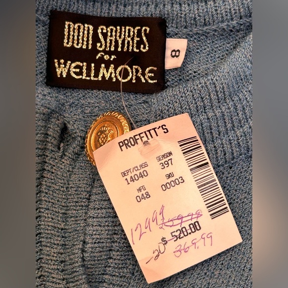 Don Sayers For Wellmore NWT Vintage Deadstock 80’s Knit Dress, size 8 - Picture 6 of 7